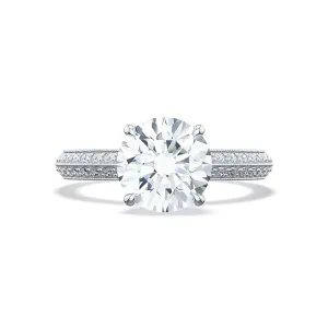 Tacori Sculpted Crescent Round Engagement Ring Setting