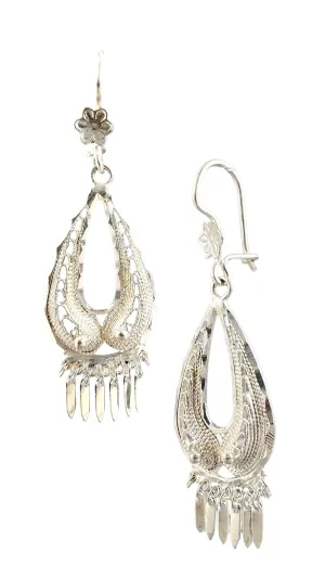 Teardrop Filigree Earrings - Large