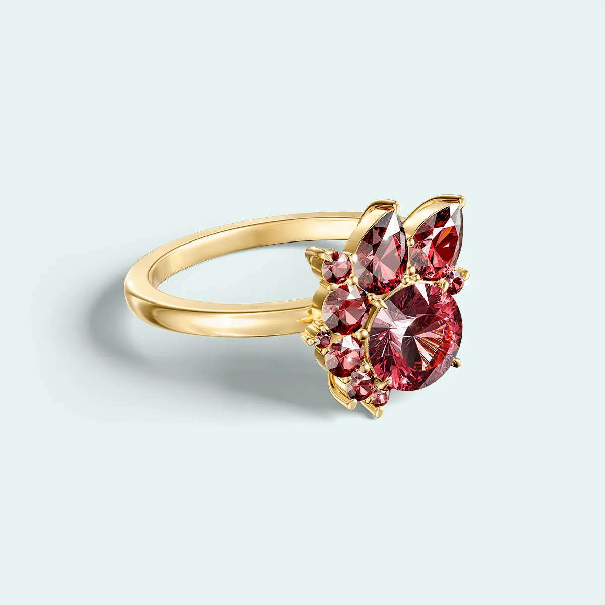 The Estrella Ring - Rubies