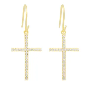 The Thin Cross Earrings (.925 Sterling Silver)