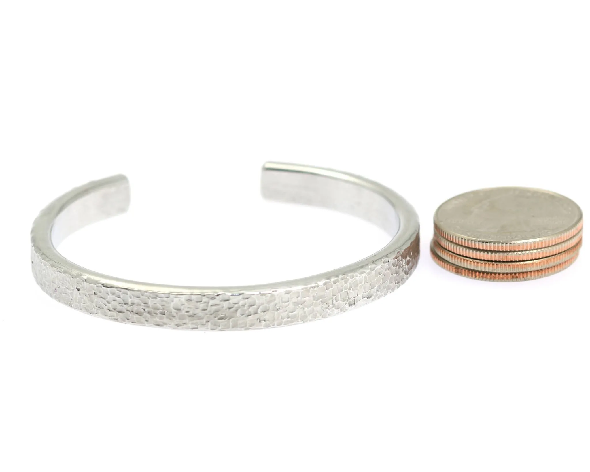 Thin Texturized Aluminum Cuff Bracelet