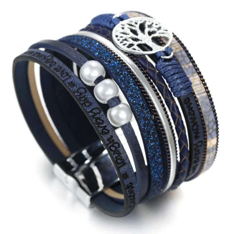 Tree Of Life Ladies Fashion Multilayer Bohemian Bracelets