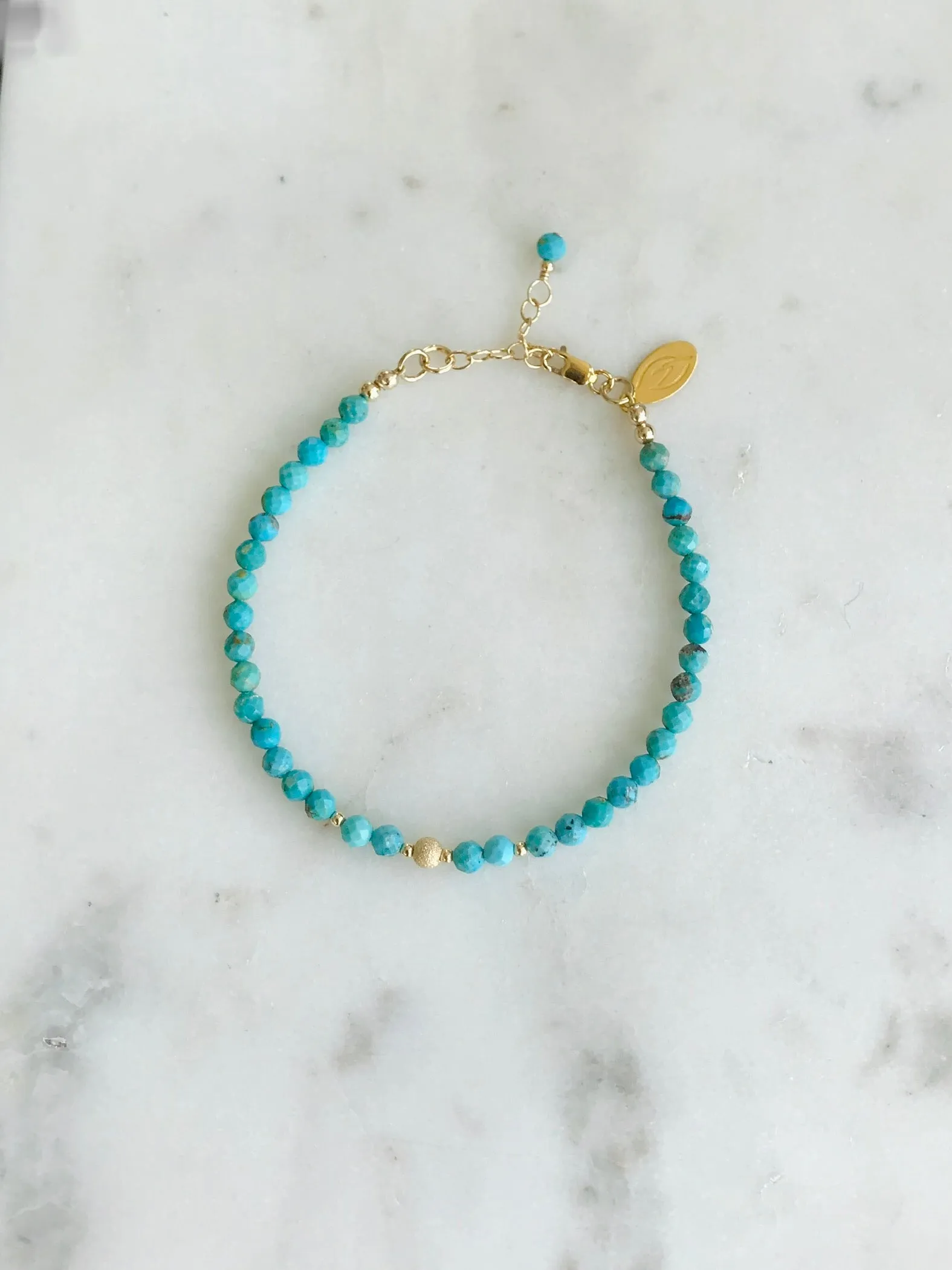 Turquoise & Gold Stardust Bracelet