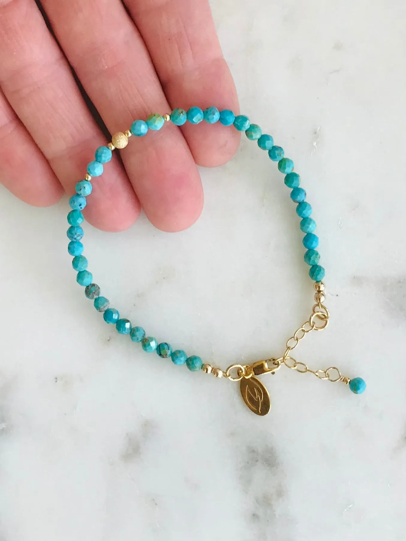 Turquoise & Gold Stardust Bracelet