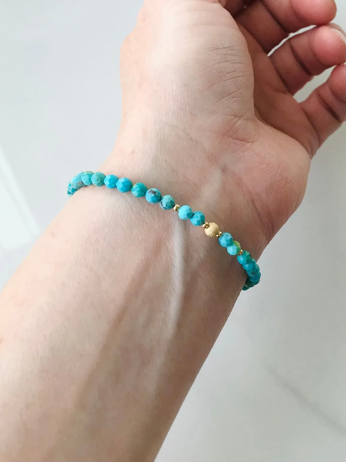 Turquoise & Gold Stardust Bracelet