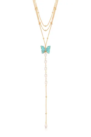 Turquoise Butterfly Lariat