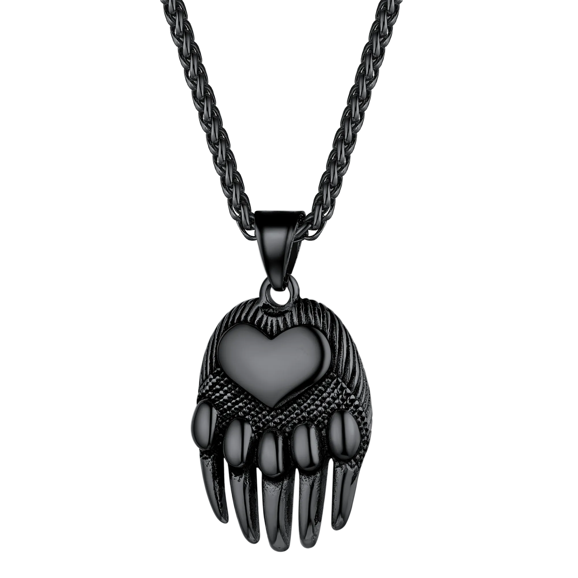 Viking Bear Paw Pendant Necklace Jewelry for Men