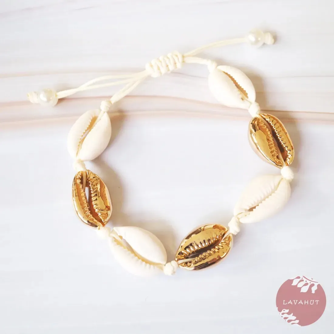 Waimea Cowry Gold Hawaiian Bracelet