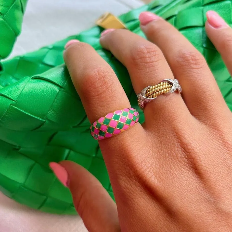 Watermelon Checker Ring