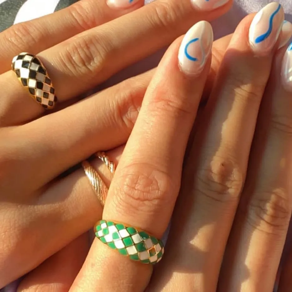 Watermelon Checker Ring