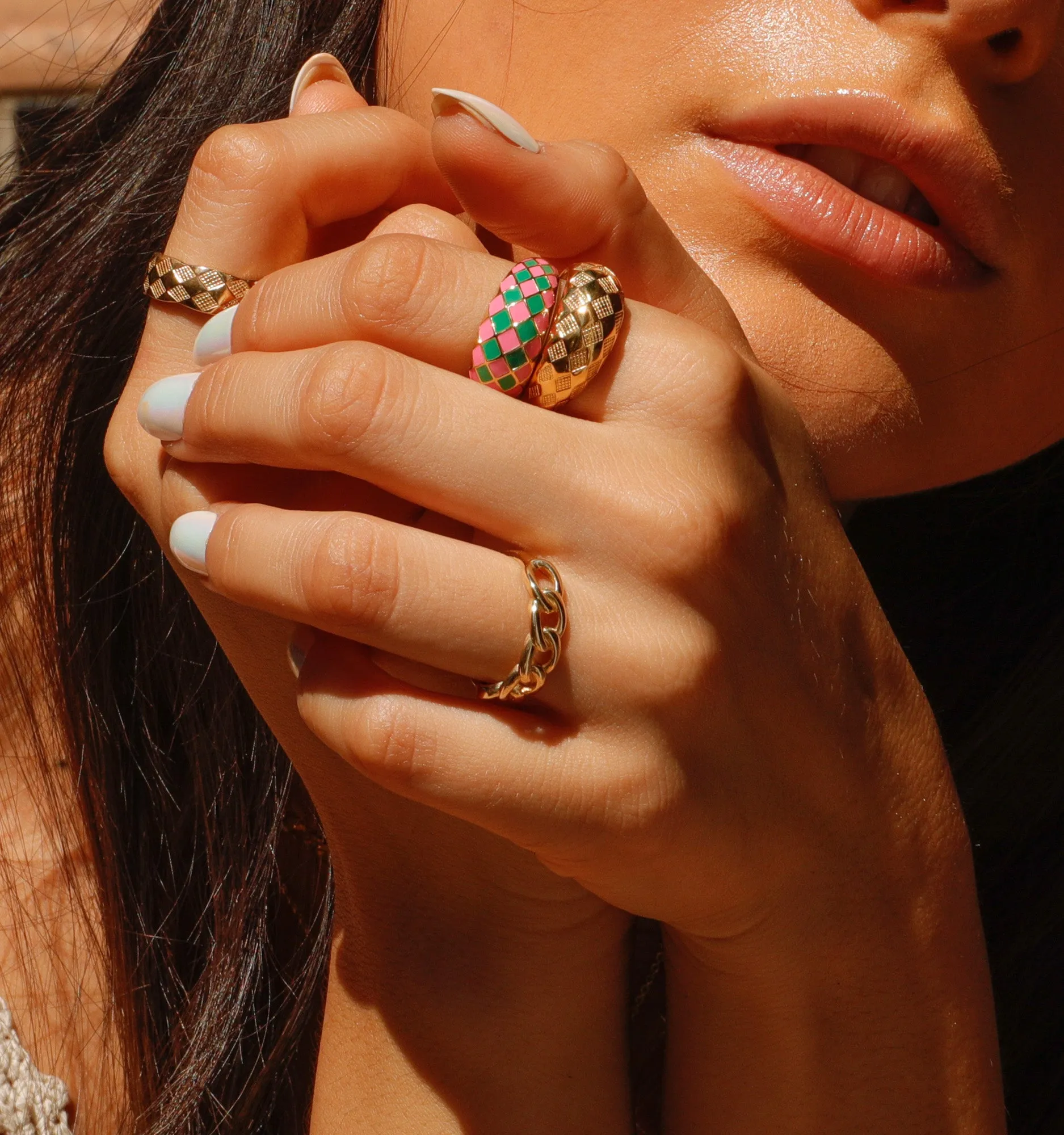 Watermelon Checker Ring