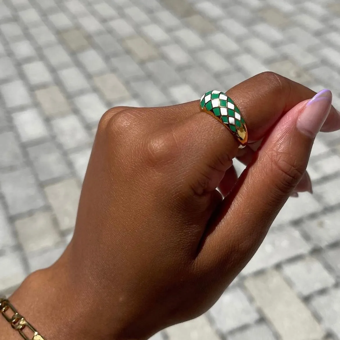 Watermelon Checker Ring